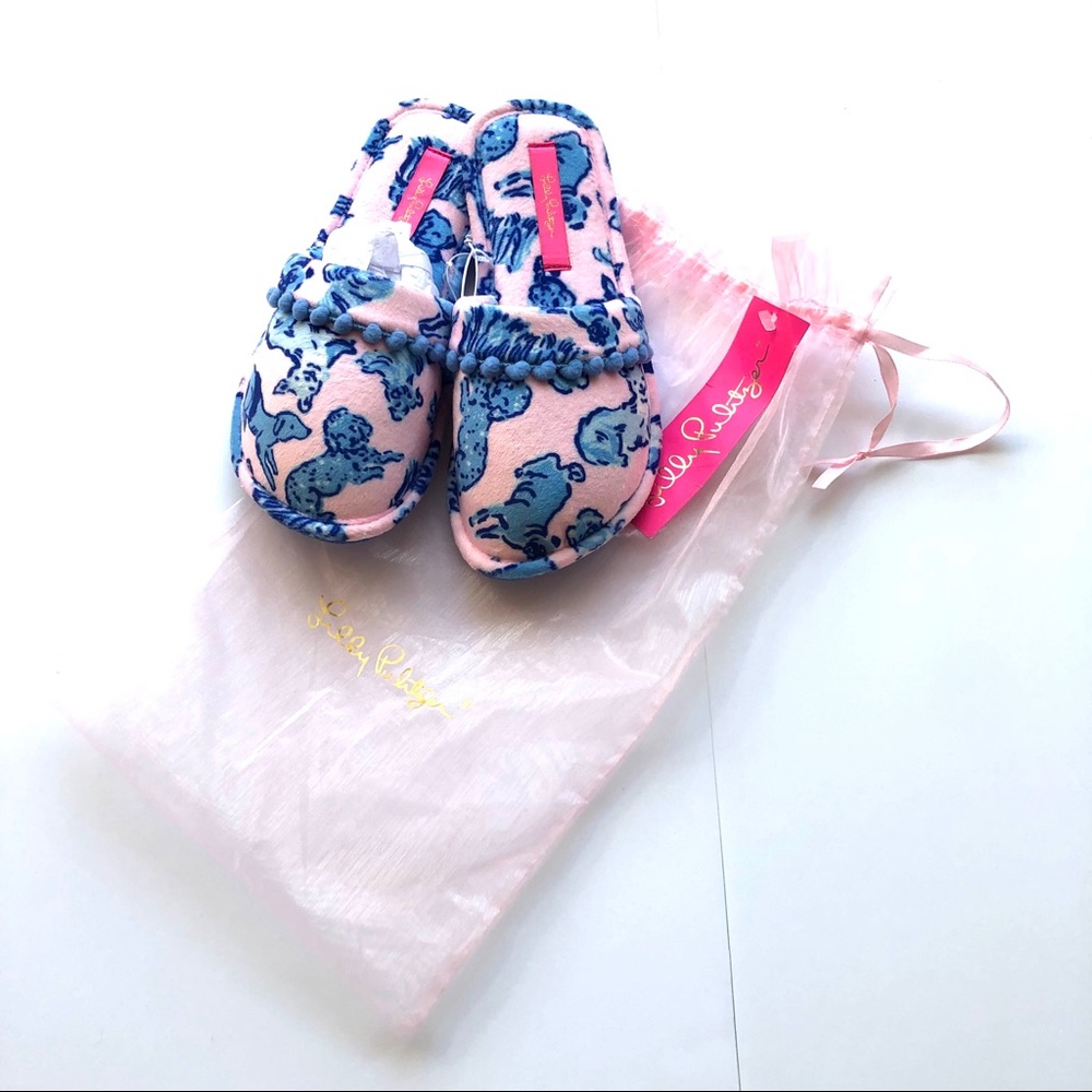 NWT Lilly Pulitzer Velvet Clara Slippers